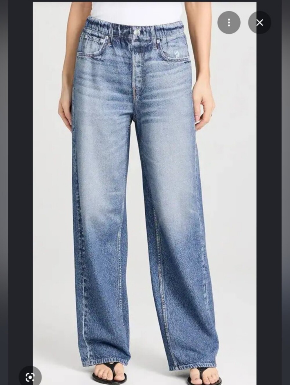 Rag & Bone Miramar Wide Leg Sweatpant Jeans Noosa NWT Cotton Terry Faux Denim